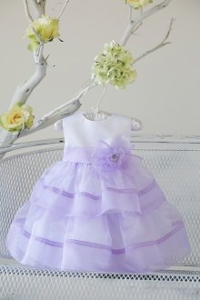 Lilac Organza Double Layered Infant Girl Dress